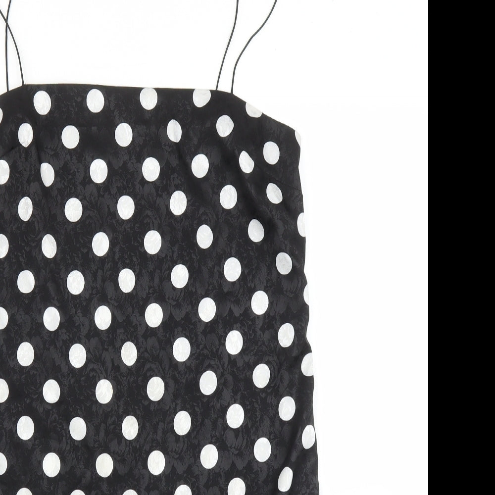Topshop Womens Black Polka Dot  Shift  Size 10
