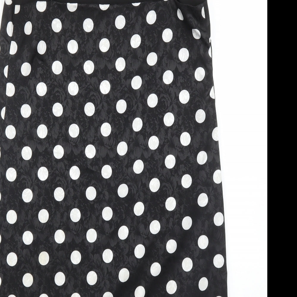 Topshop Womens Black Polka Dot  Shift  Size 10