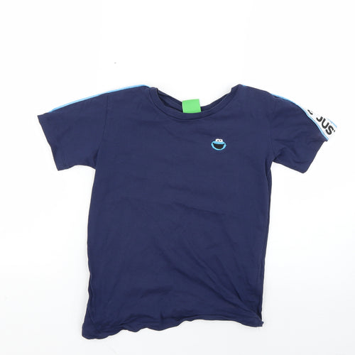 Hype Boys Blue   Basic T-Shirt Size 9-10 Years  - sesame street