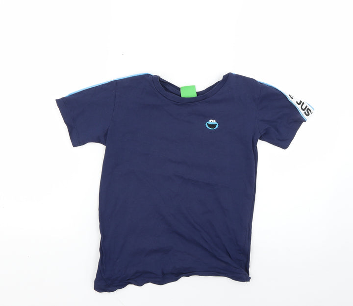 Hype Boys Blue   Basic T-Shirt Size 9-10 Years  - sesame street