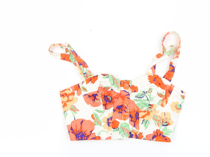 New Look Womens Multicoloured Floral Basic Tank Size 8