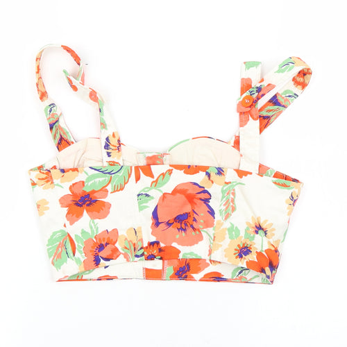 New Look Womens Multicoloured Floral  Basic Tank Size 8