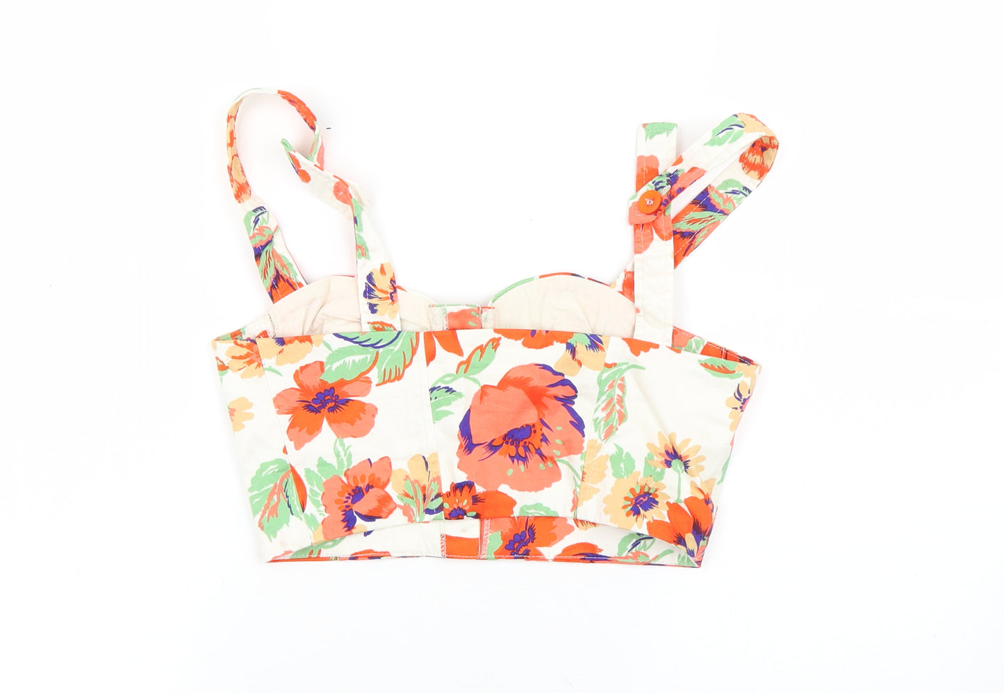 New Look Womens Multicoloured Floral  Basic Tank Size 8