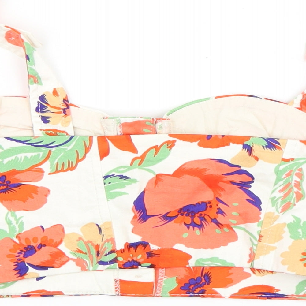 New Look Womens Multicoloured Floral  Basic Tank Size 8