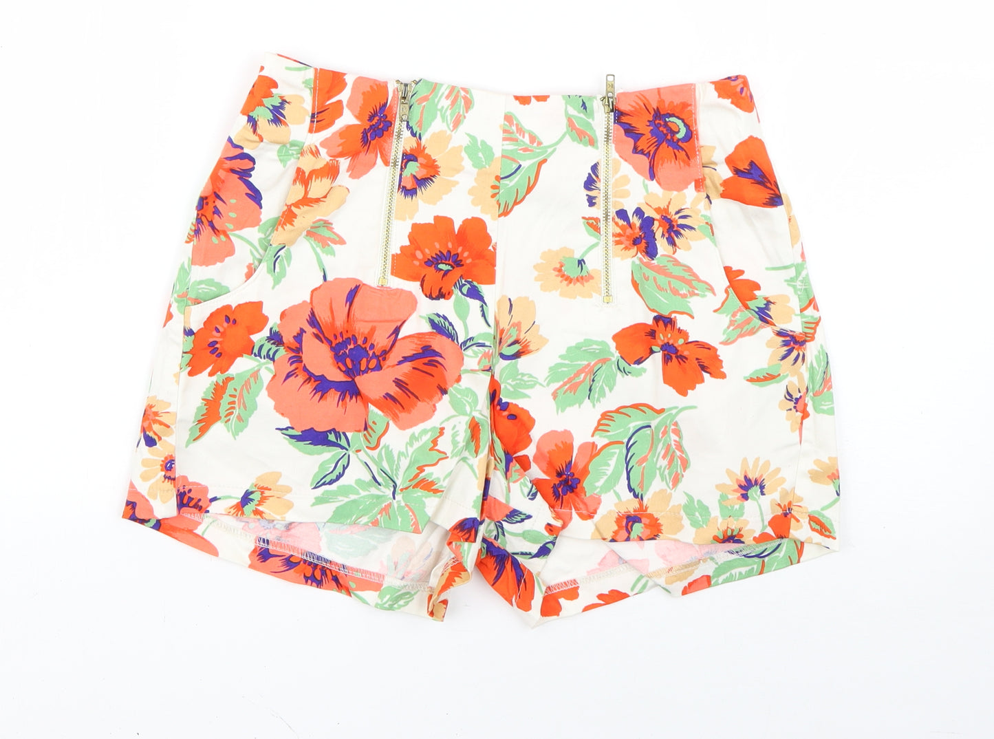 New Look Womens Multicoloured Floral  Hot Pants Shorts Size 10