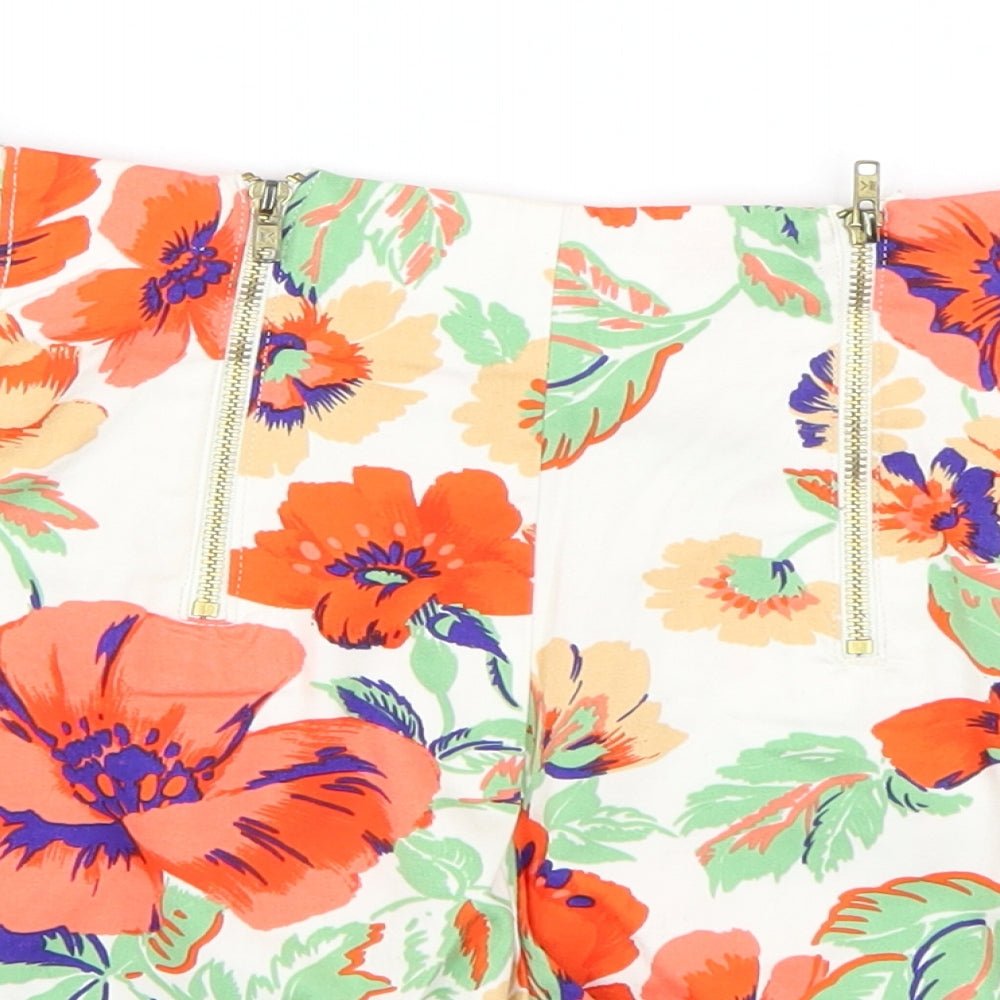 New Look Womens Multicoloured Floral  Hot Pants Shorts Size 10