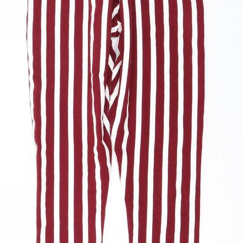 chen one Womens Red Striped  Jegging Trousers Size L L26 in