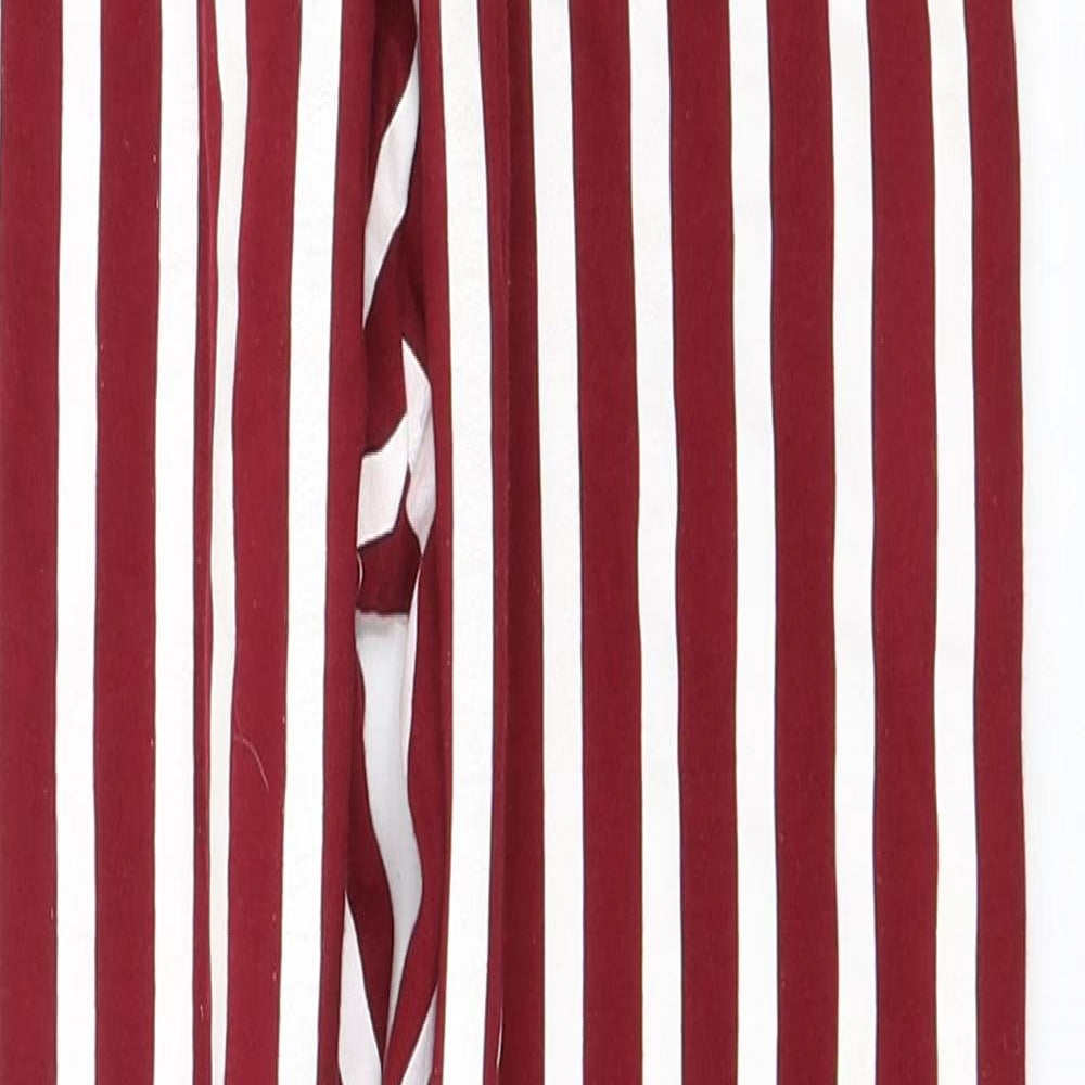 chen one Womens Red Striped  Jegging Trousers Size L L26 in