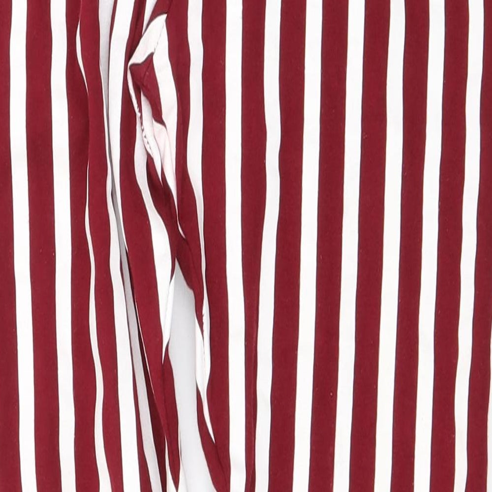 chen one Womens Red Striped  Jegging Trousers Size L L26 in