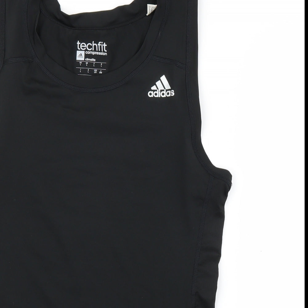 adidas Womens Black   Basic T-Shirt Size L