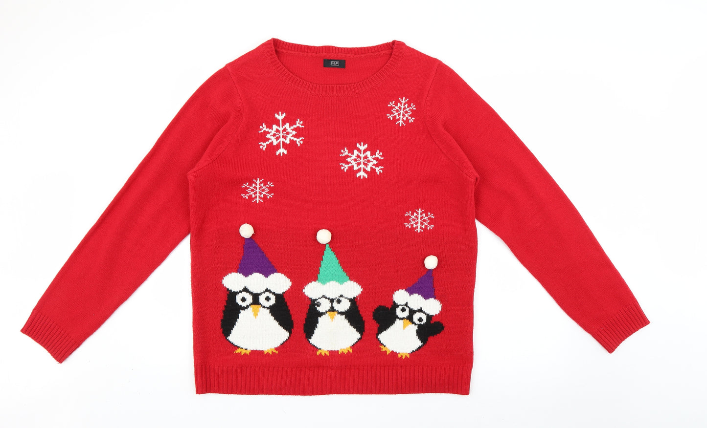 F&F Womens Red   Pullover Jumper Size 16