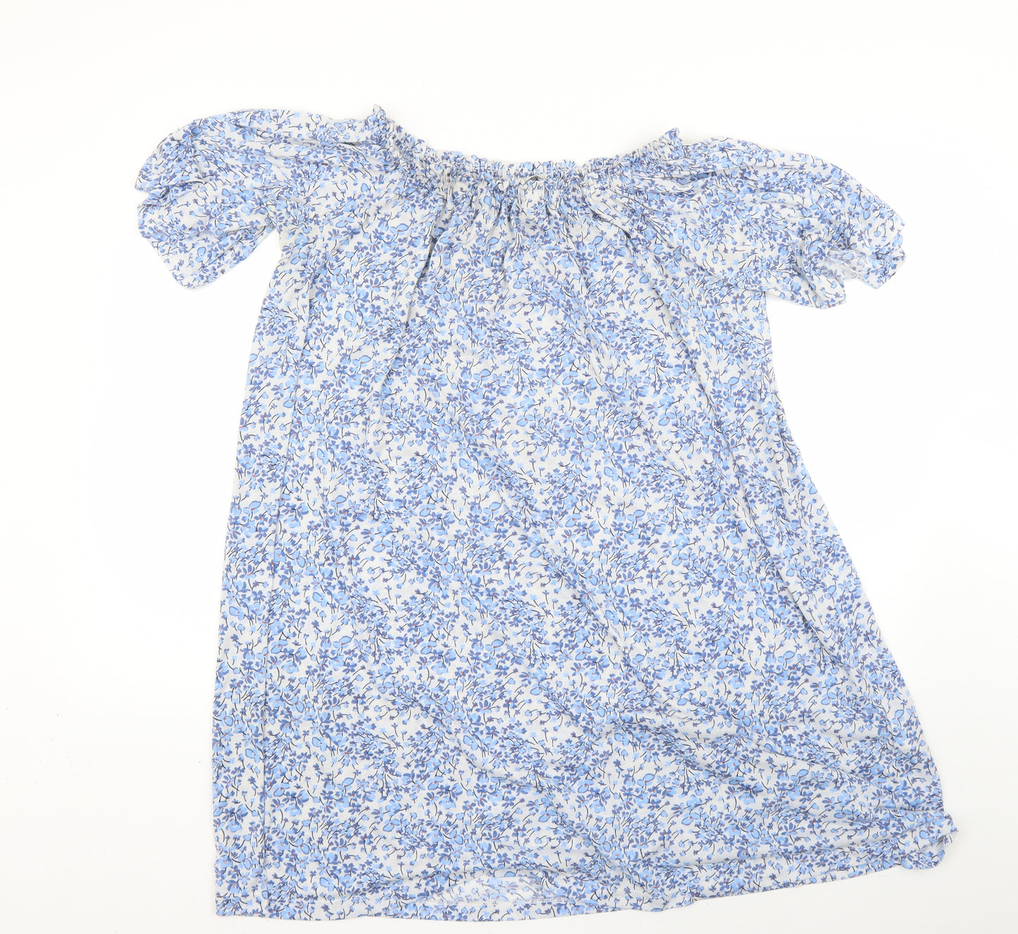 H&M Womens Blue Floral  T-Shirt Dress  Size S