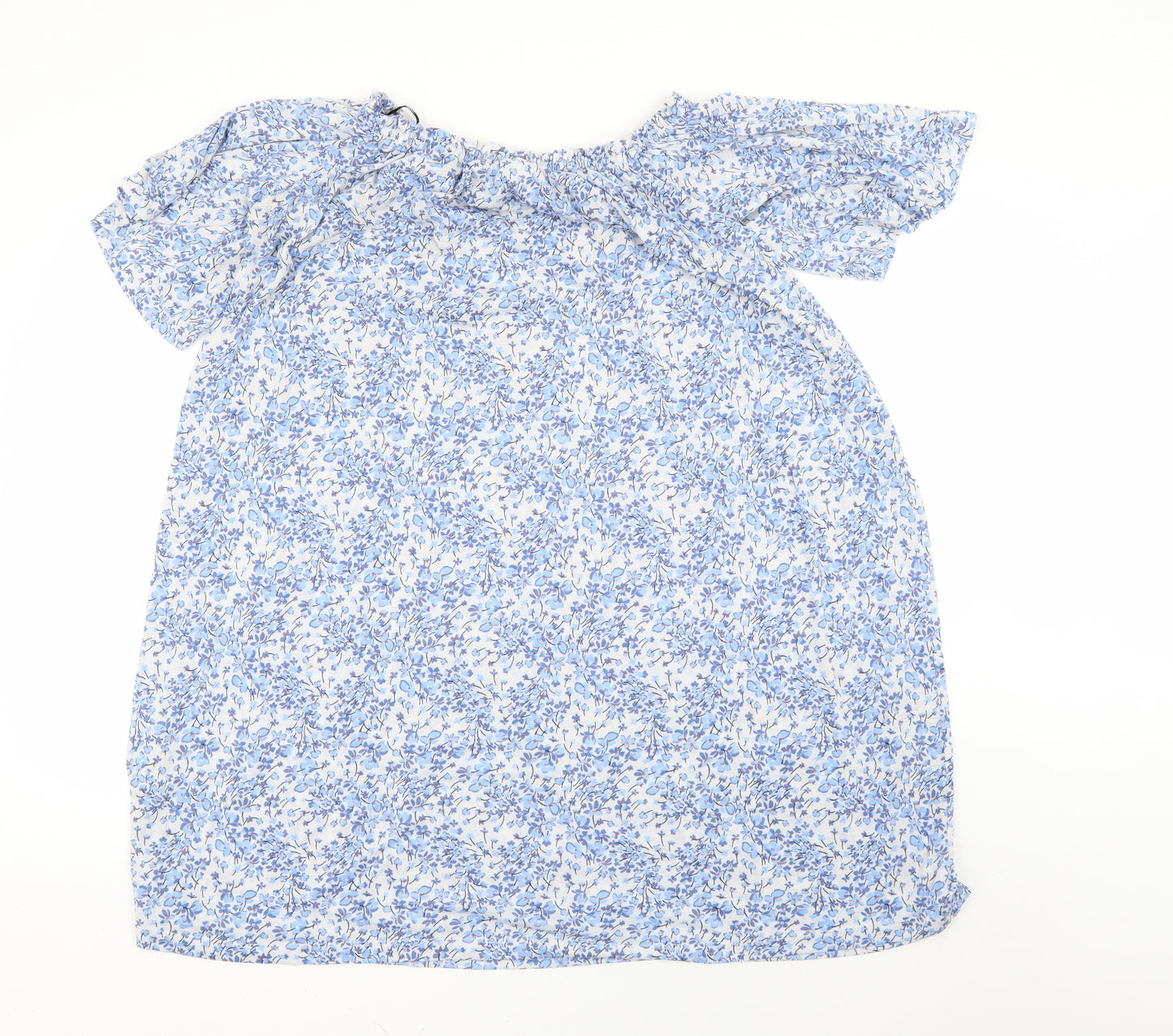 H&M Womens Blue Floral  T-Shirt Dress  Size S