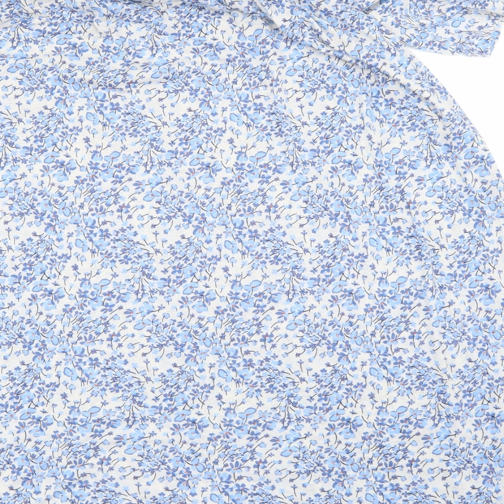 H&M Womens Blue Floral  T-Shirt Dress  Size S
