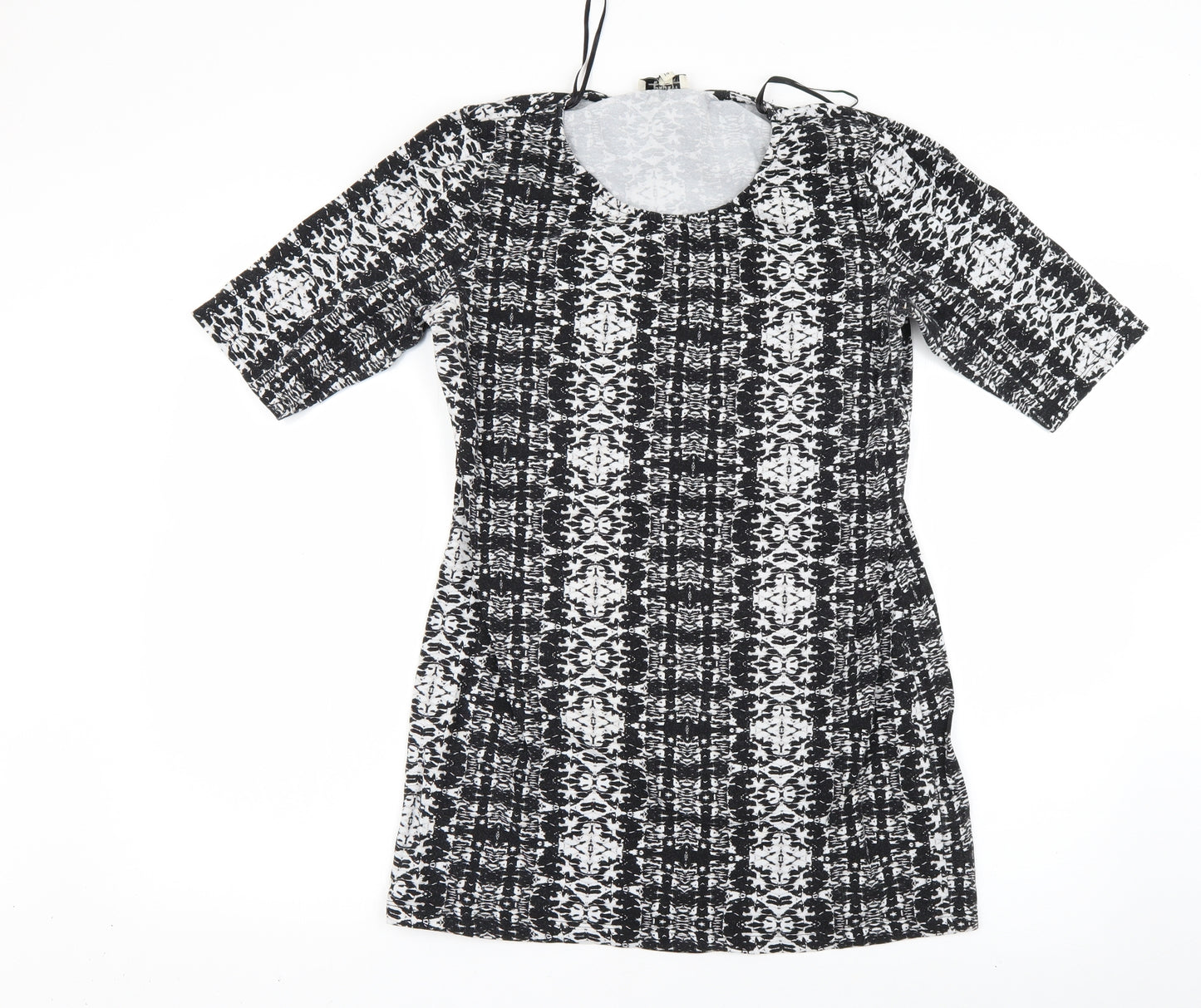 Matalan Womens Black Argyle/Diamond  Basic Blouse Size 14