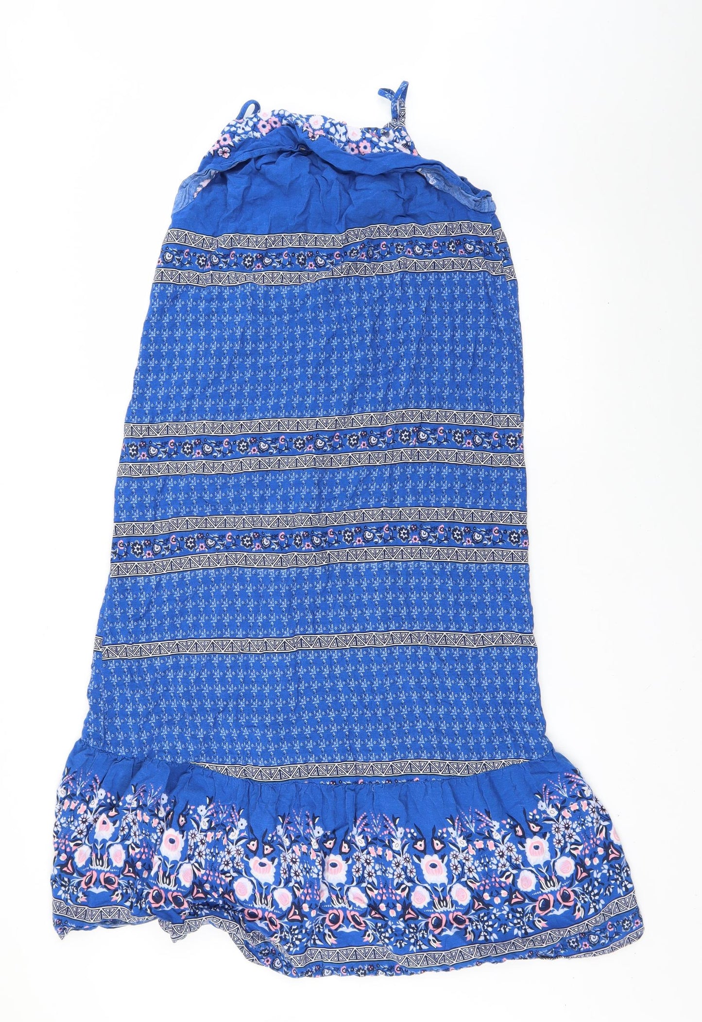 H&M Girls Blue Argyle/Diamond  Maxi  Size 15 Years