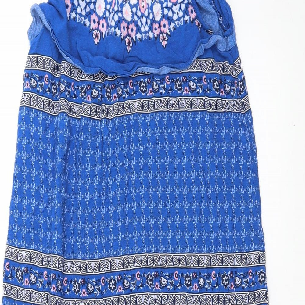 H&M Girls Blue Argyle/Diamond  Maxi  Size 15 Years