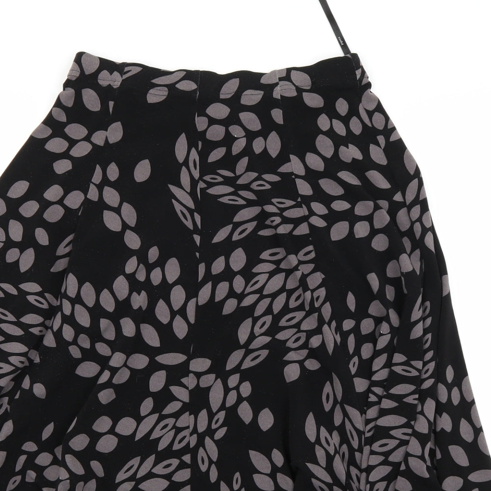 Papaya Womens Black Geometric  Maxi Skirt Size 8