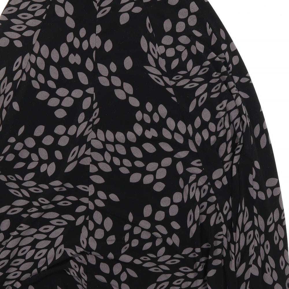 Papaya Womens Black Geometric  Maxi Skirt Size 8