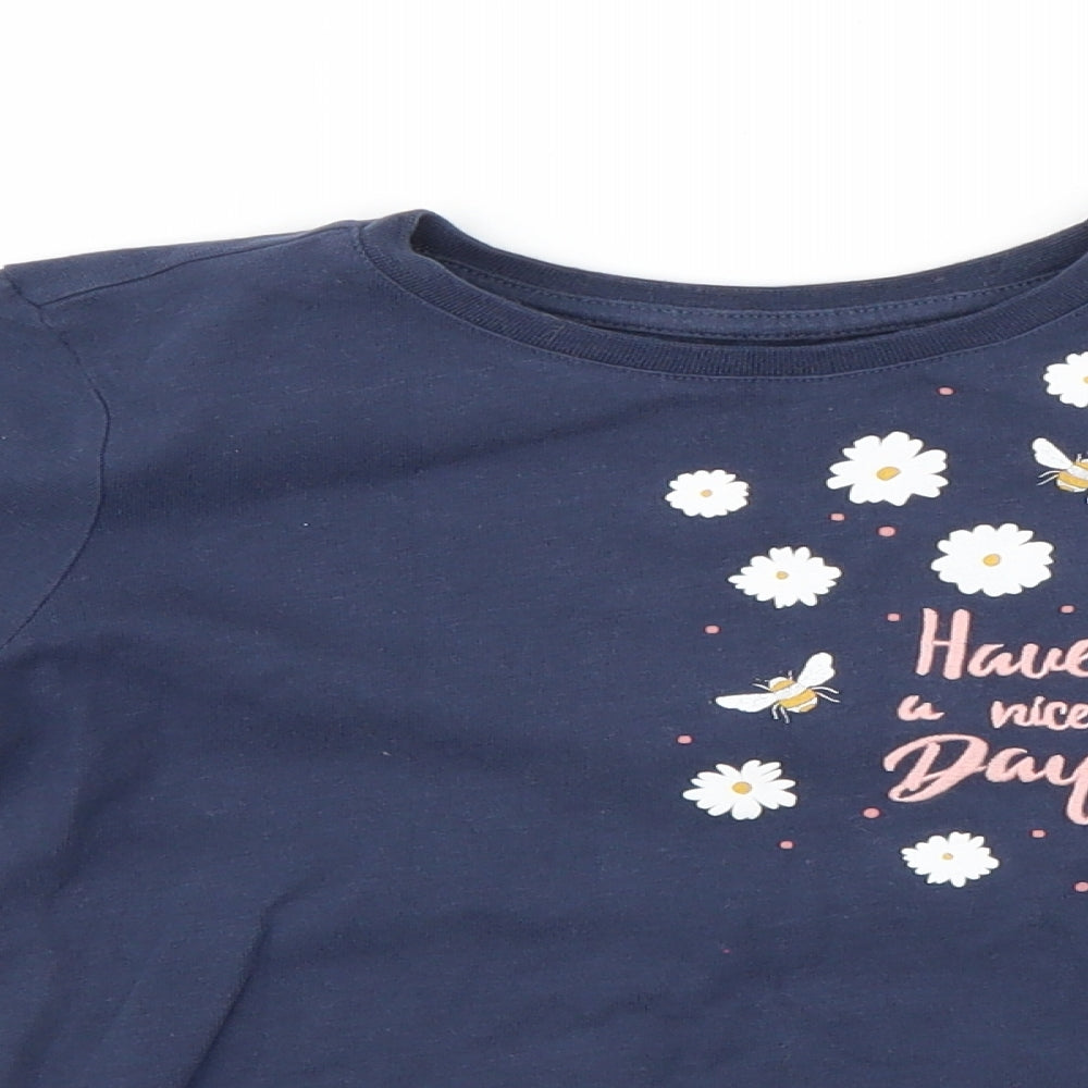 Fat Face Girls Blue   Basic T-Shirt Size 6-7 Years