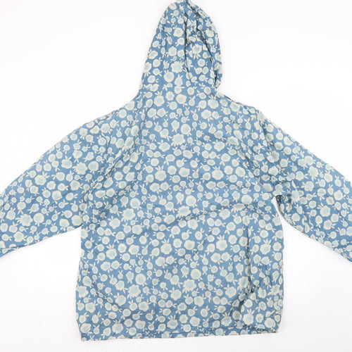 kag in a bag Womens Blue Floral  Anorak Coat Size L