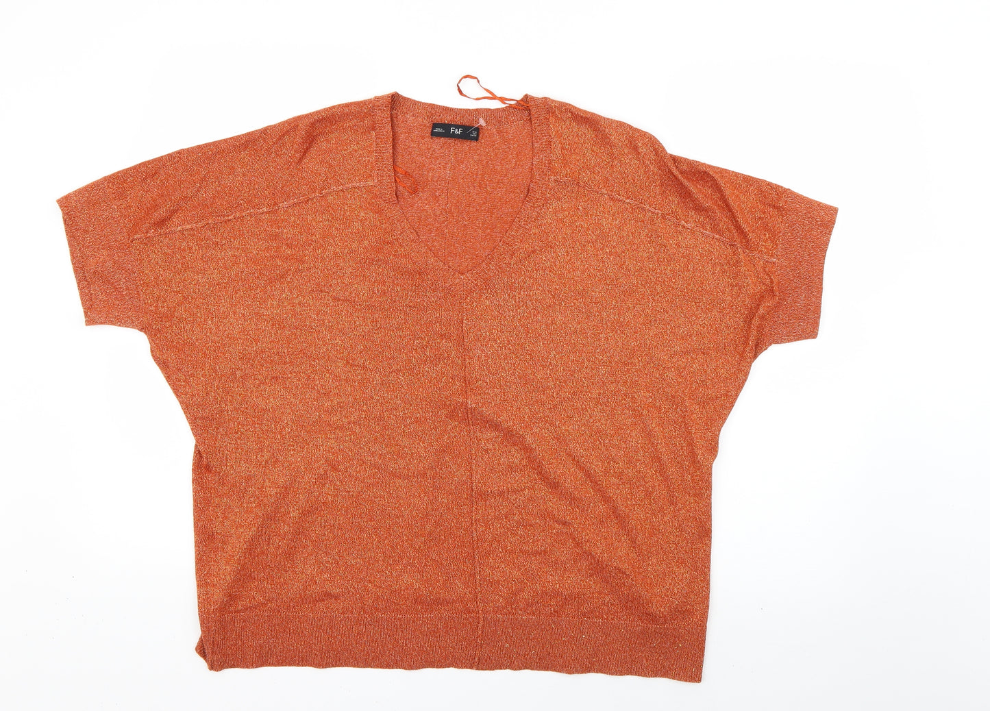 F&F Womens Orange   Basic Blouse Size 10