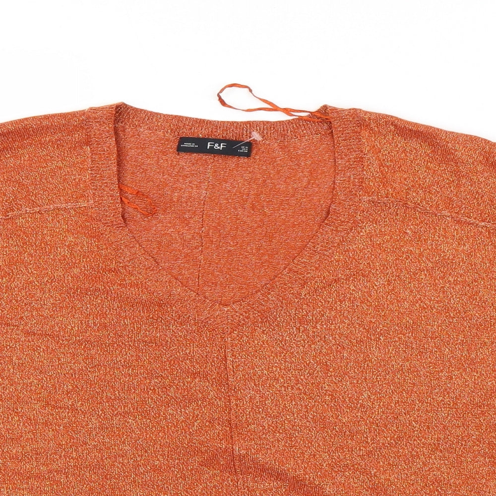 F&F Womens Orange   Basic Blouse Size 10