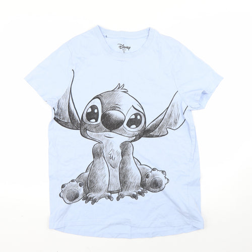 Primark Womens Blue   Basic T-Shirt Size 12  - disney, stitch