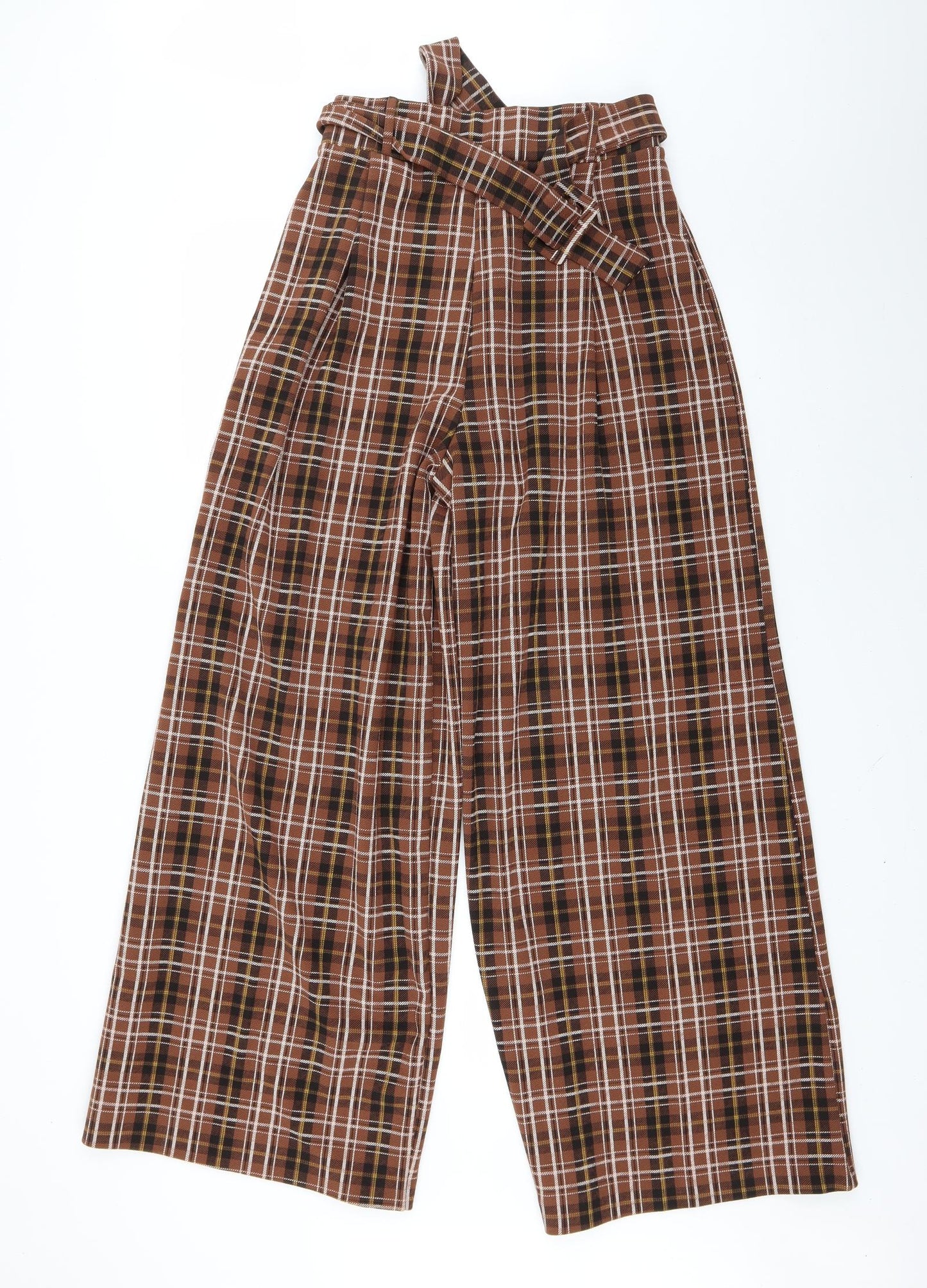 I SAW IT FIRST Womens Brown Check  Trousers  Size 14 L31 in