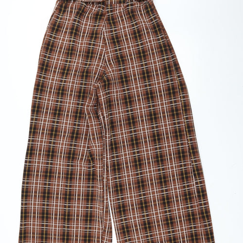 I SAW IT FIRST Womens Brown Check  Trousers  Size 14 L31 in