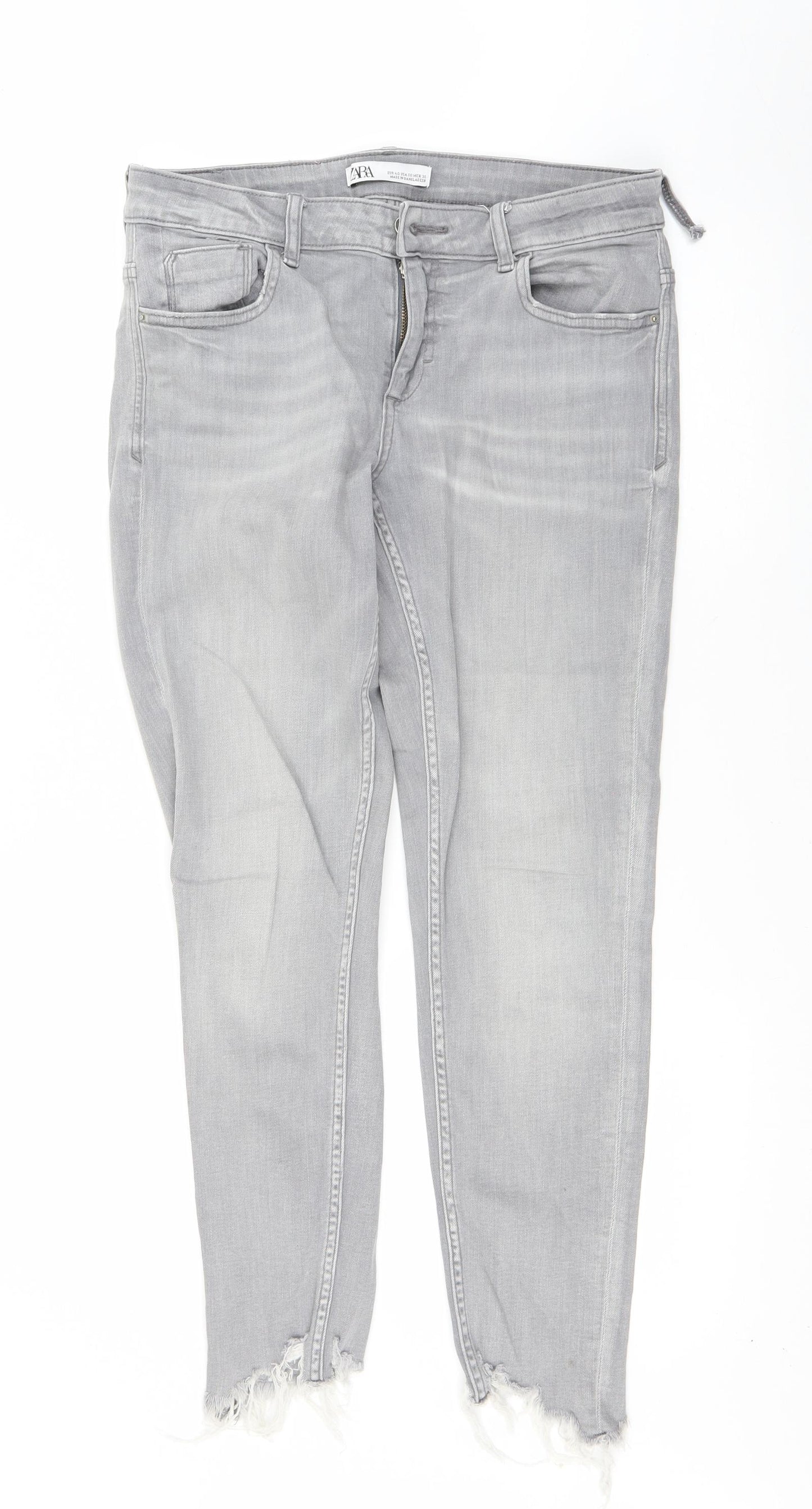 Zara Womens Grey   Skinny Jeans Size 12 L27 in