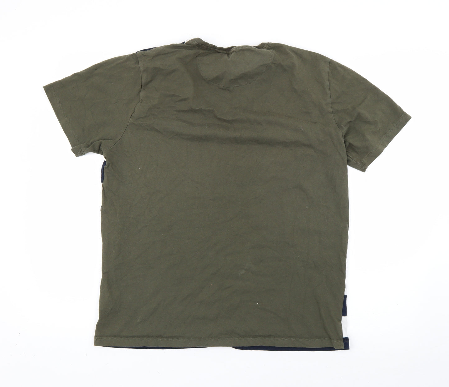 Matalan Mens Multicoloured Striped   T-Shirt Size L