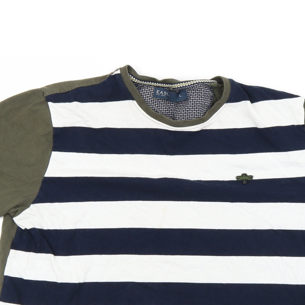 Matalan Mens Multicoloured Striped   T-Shirt Size L