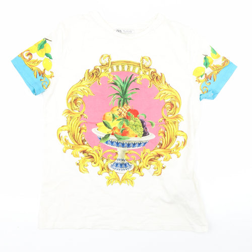 Zara Womens Multicoloured   Basic T-Shirt Size S