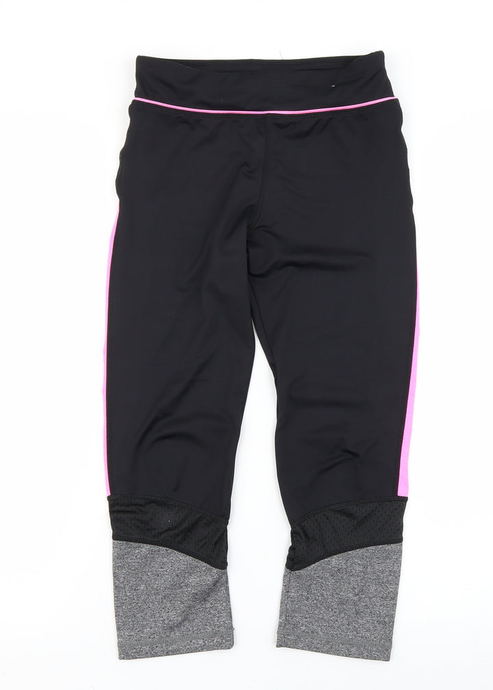 Preworn Womens Black   Cropped Leggings Size 6 L20 in