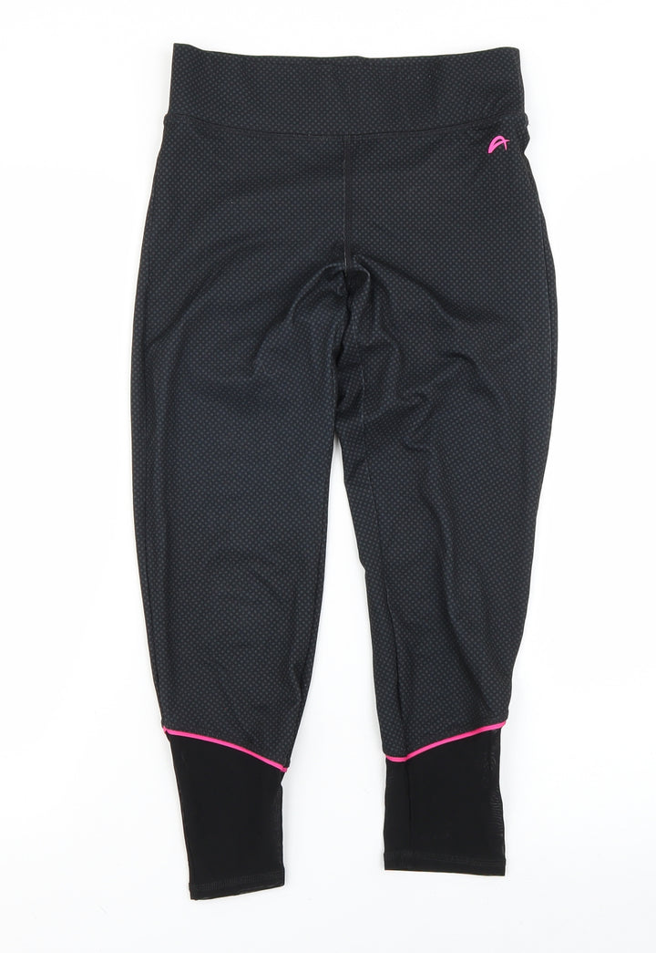 F&F Womens Black Cropped Leggings Size S L21.5 in