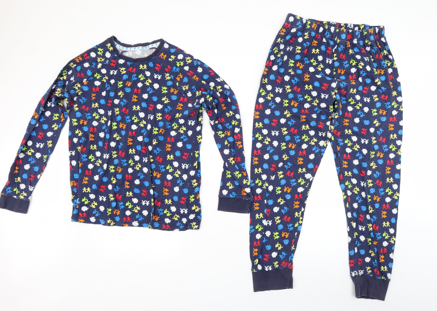 Matalan Mens Blue Solid   Pyjama Pants Size M