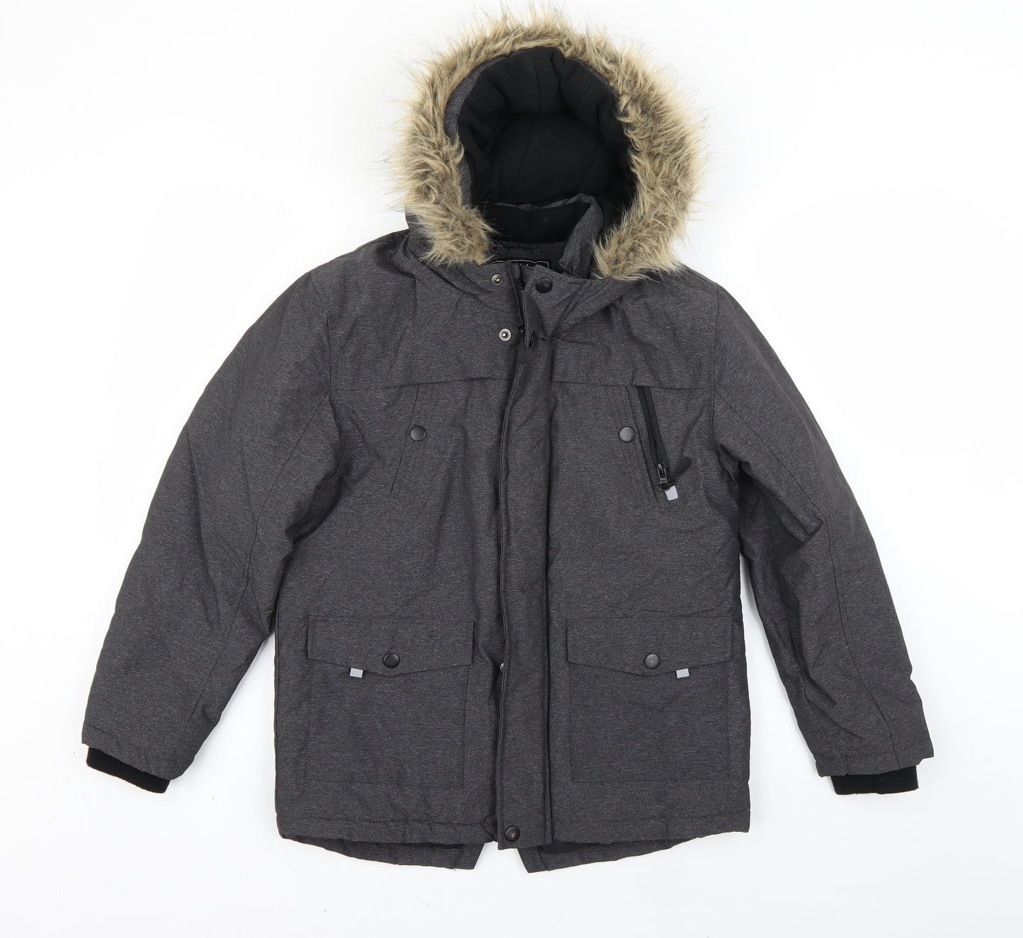 George Boys Grey   Basic Coat Coat Size 11-12 Years