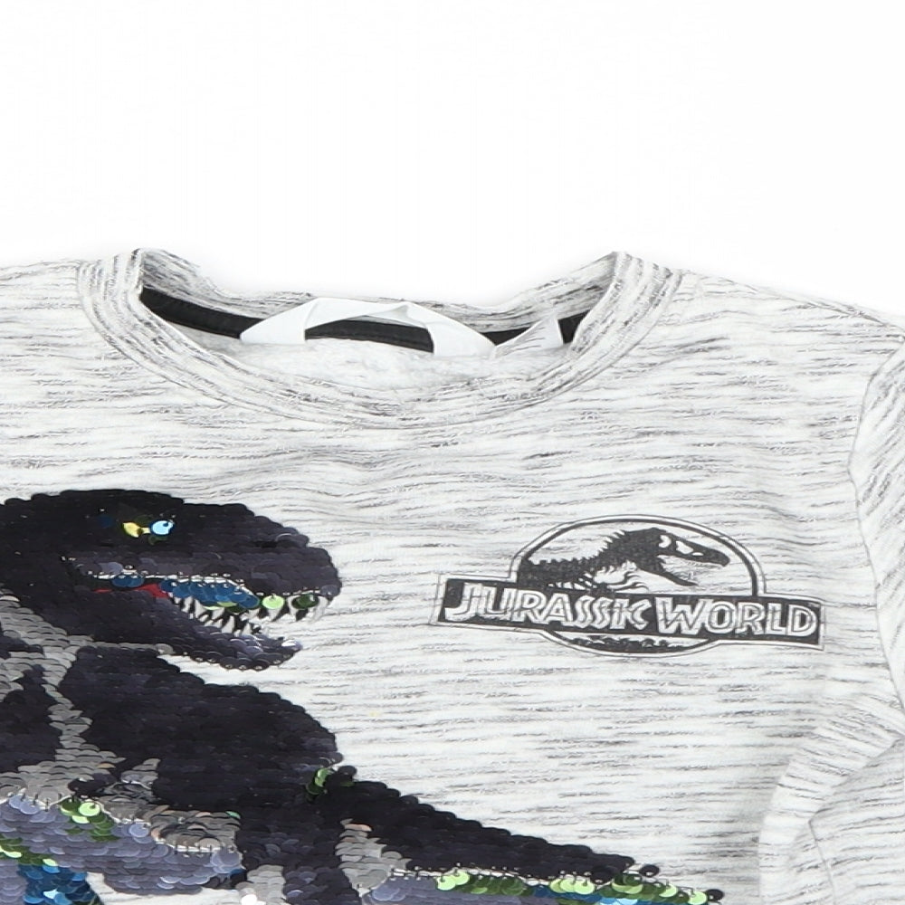 H&M Boys Grey   Pullover Sweatshirt Size 4 Years  - Jurassic world