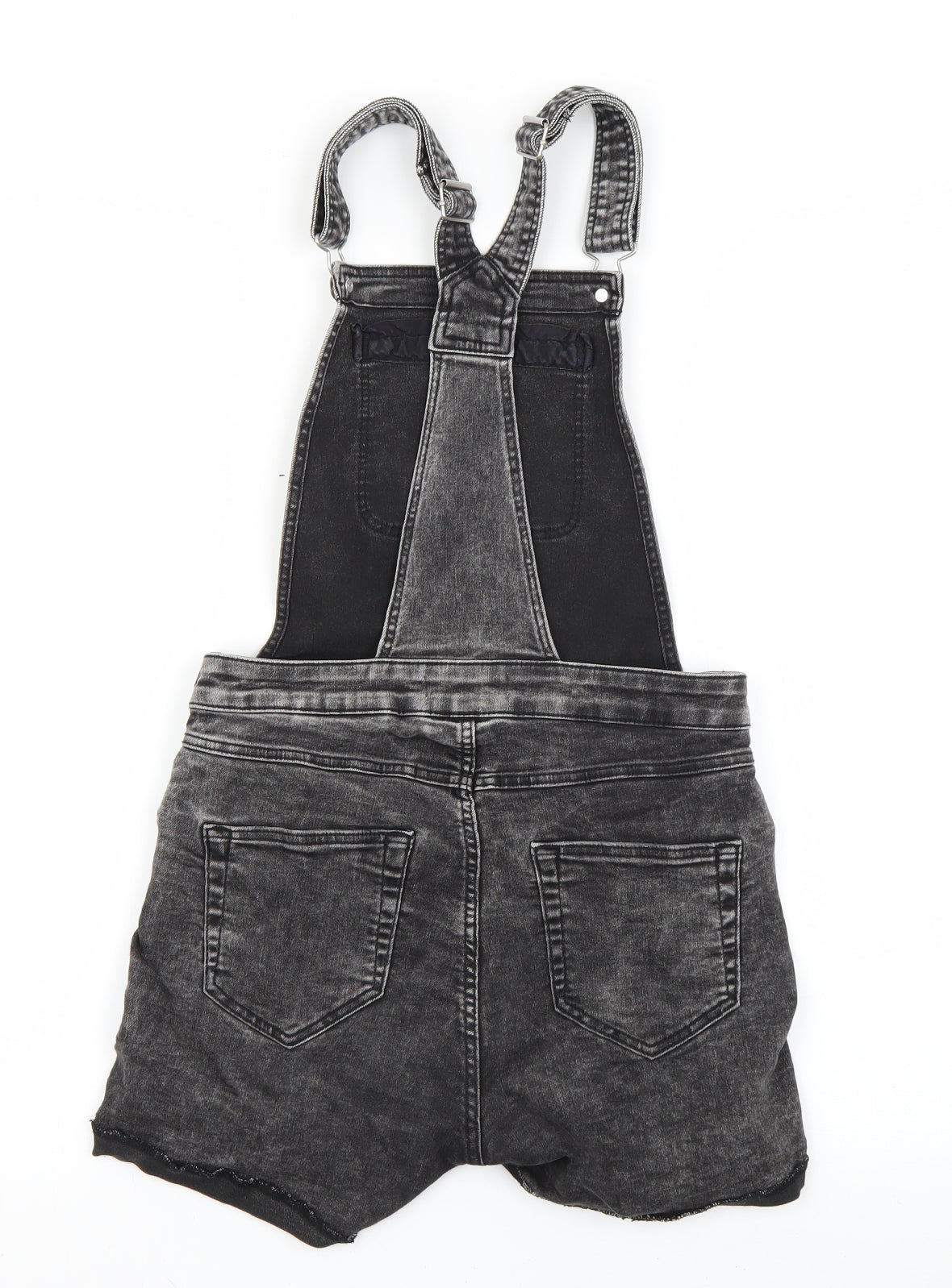 H&M Girls Black   Dungaree Shorts Shorts Size 15 Years