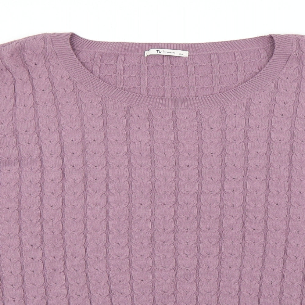 TU Womens Purple   Pullover Jumper Size 20