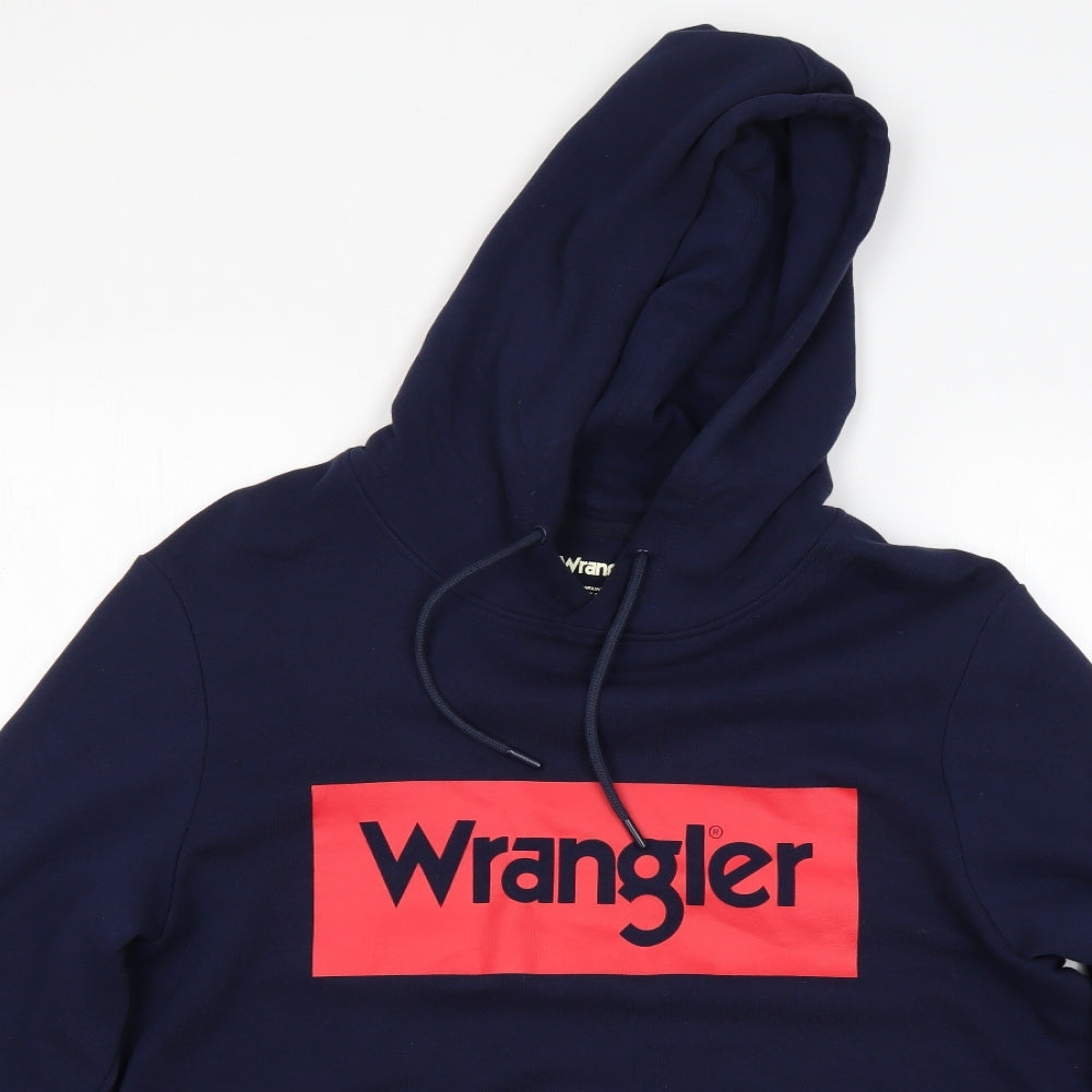Wrangler Mens Blue   Pullover Hoodie Size M