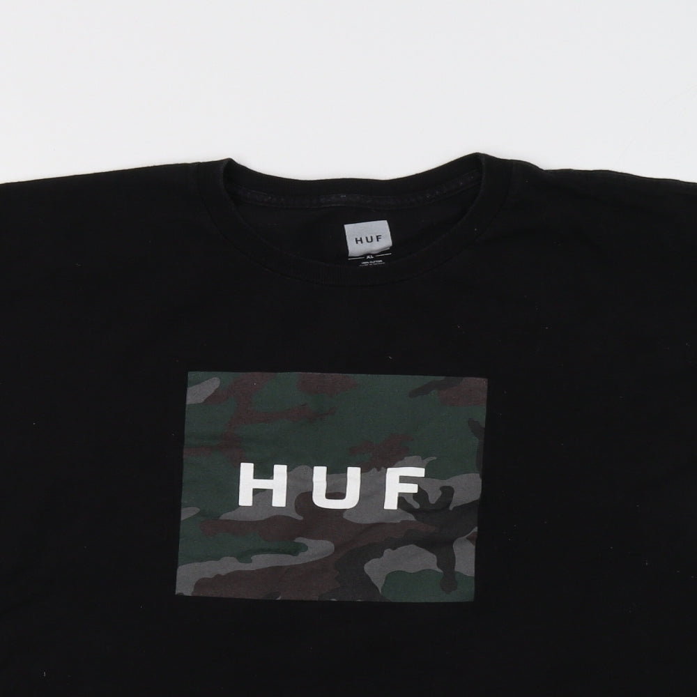 HUF Mens Black    T-Shirt Size XL