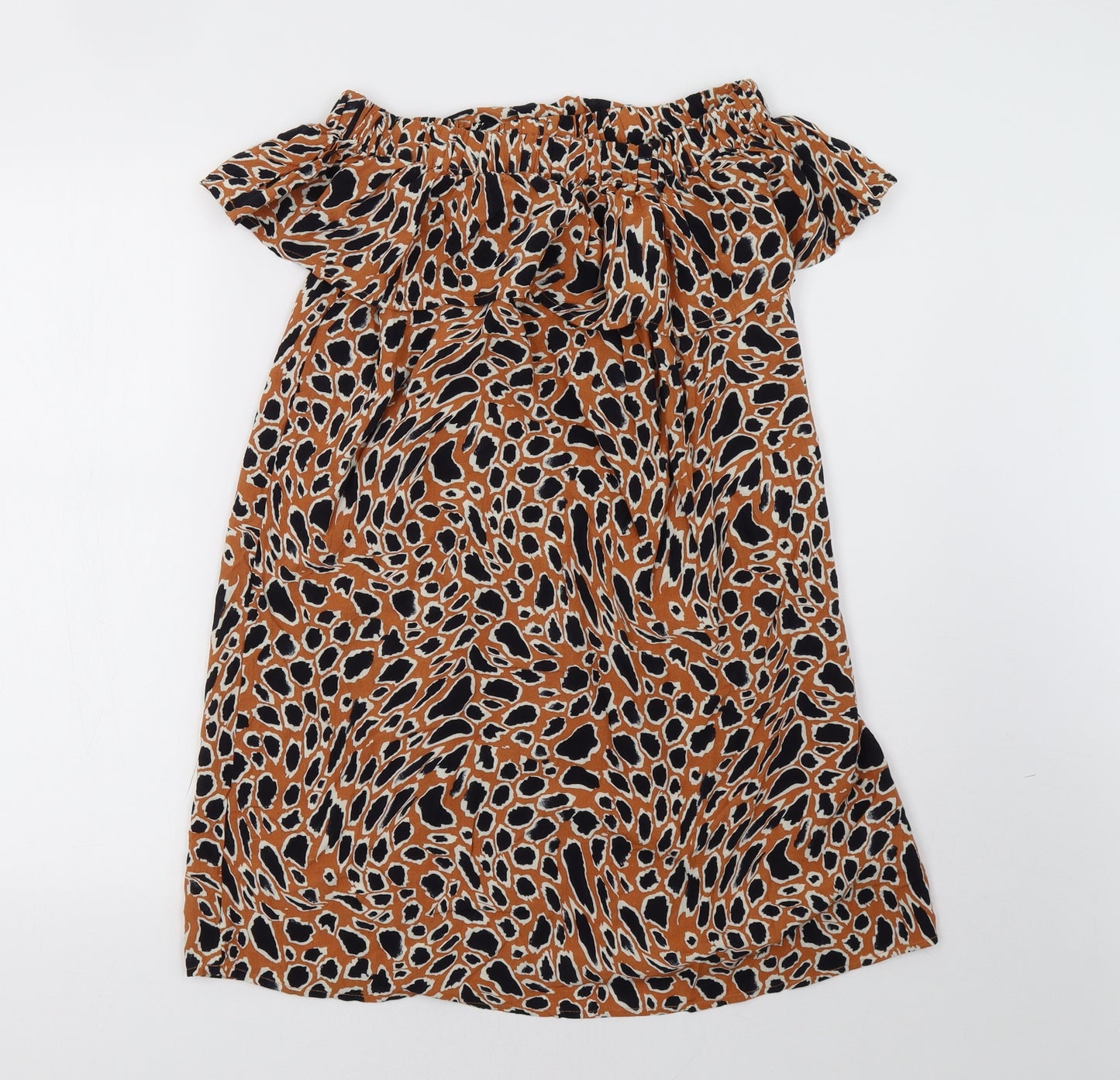 Primark Womens Brown Polka Dot  A-Line  Size 10