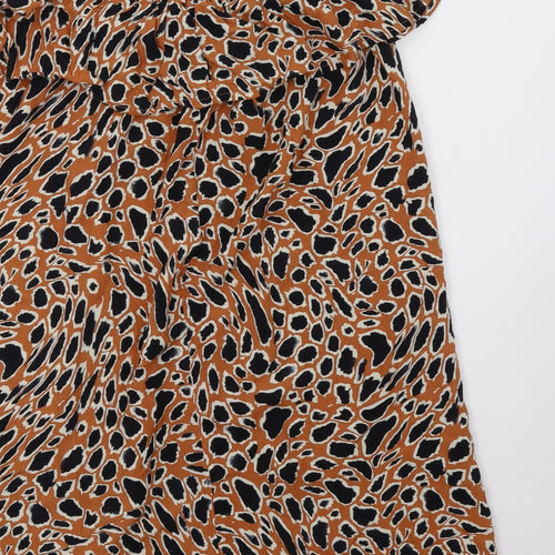 Primark Womens Brown Polka Dot  A-Line  Size 10