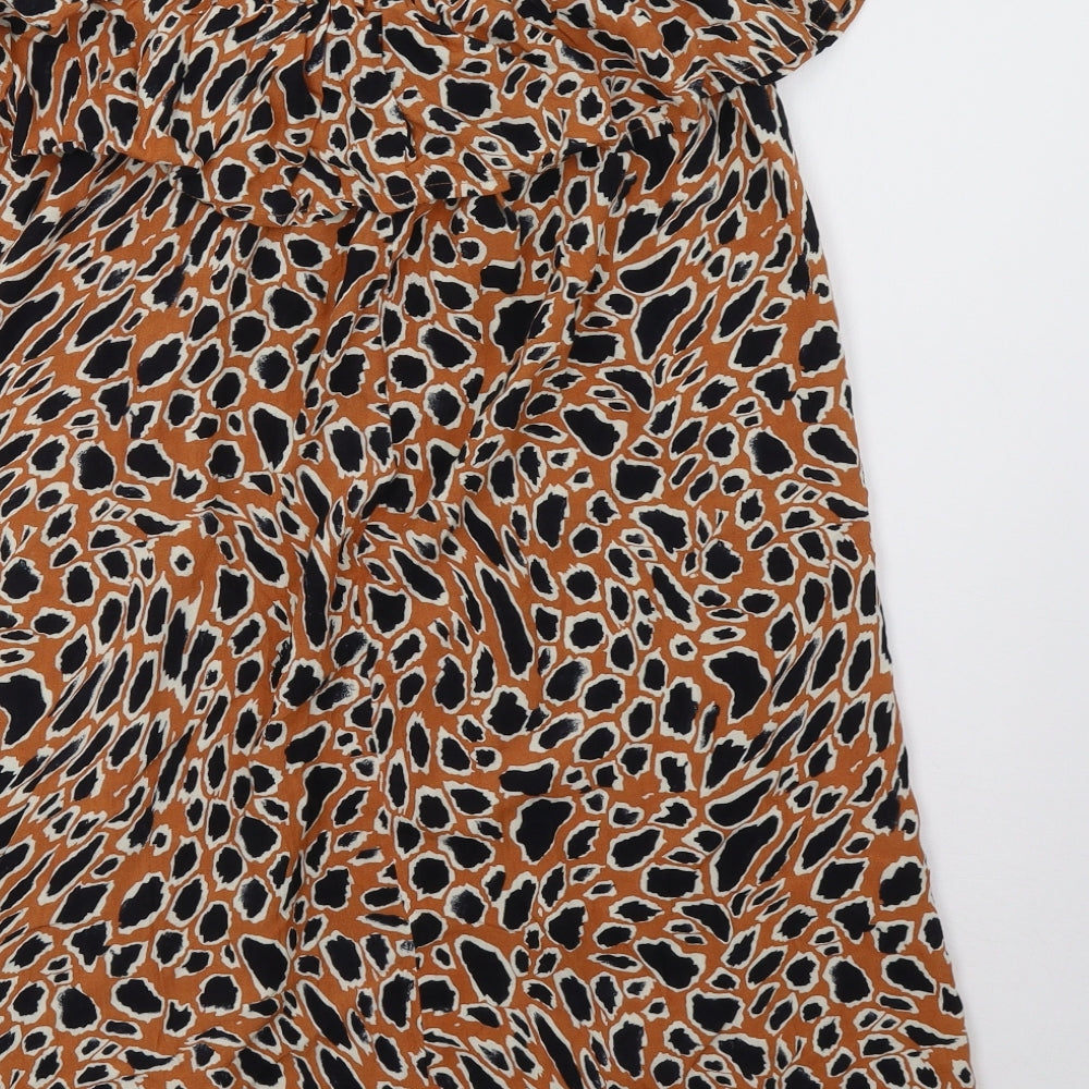Primark Womens Brown Polka Dot  A-Line  Size 10