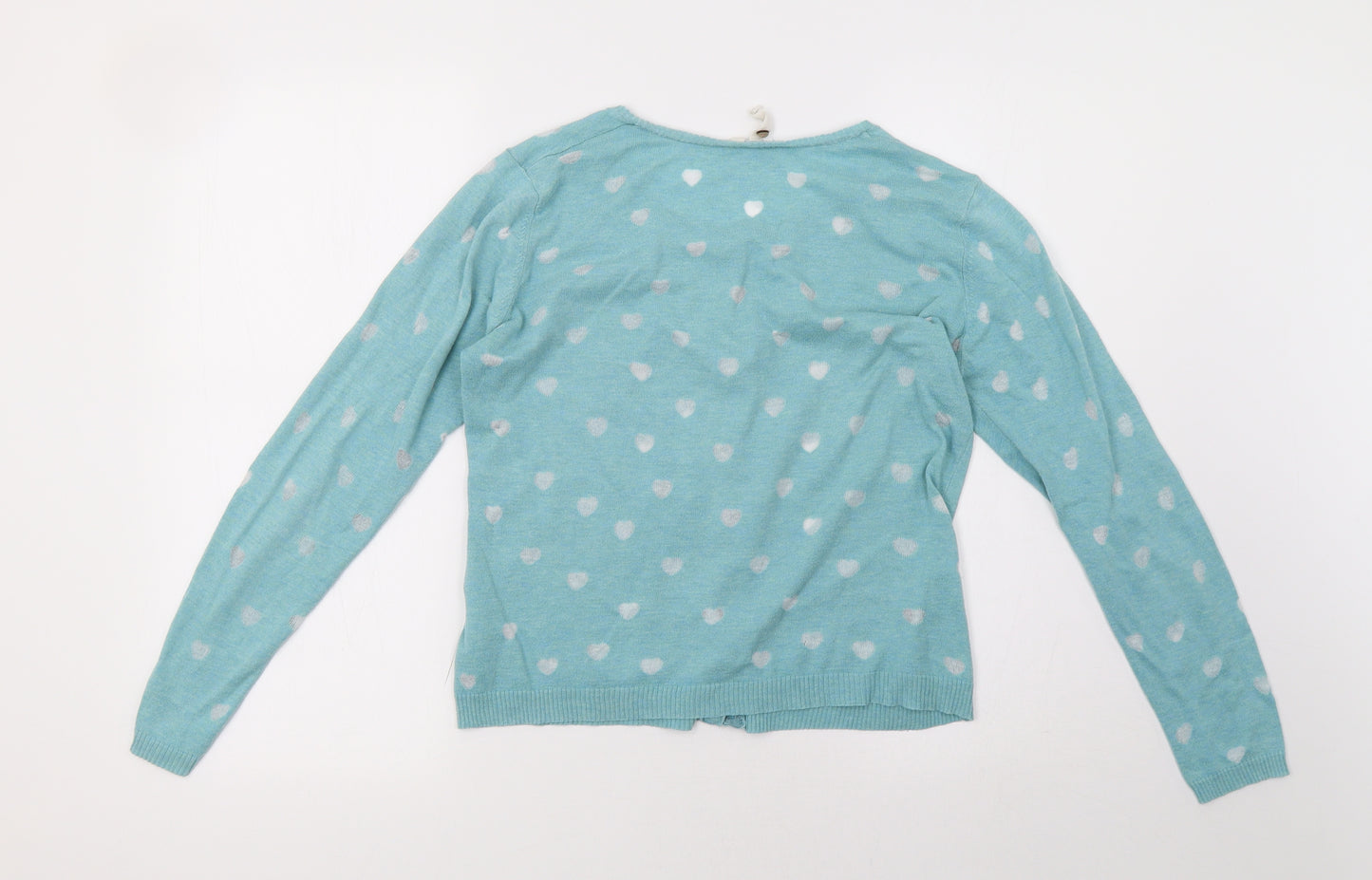 White Stuff Womens Blue Polka Dot  Cardigan Jumper Size 12
