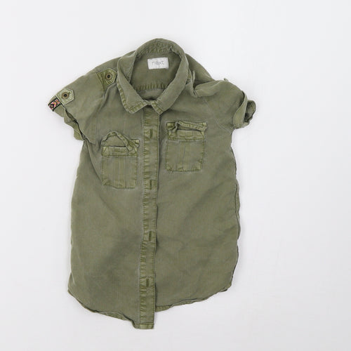 NEXT Girls Green   Basic Button-Up Size 9-12 Months