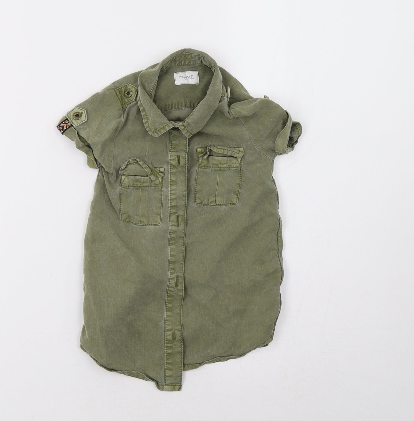 NEXT Girls Green   Basic Button-Up Size 9-12 Months