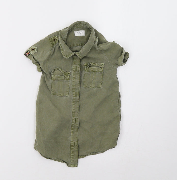 NEXT Girls Green   Basic Button-Up Size 9-12 Months